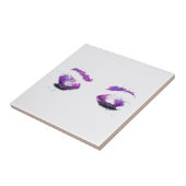 Glamoureuze Paarse ogen en Waterverf van Brows Tegeltje (Zijkant)
