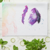 Glamoureuze Paarse ogen en Waterverf van Brows Theedoek (Gevouwen)