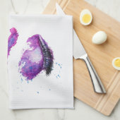 Glamoureuze Paarse ogen en Waterverf van Brows Theedoek (Quarter Fold)