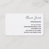 Glamoureuze Paarse ogen en Waterverf van Brows Visitekaartje (Achterkant)