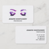 Glamoureuze Paarse ogen en Waterverf van Brows Visitekaartje (Voorkant / Achterkant)