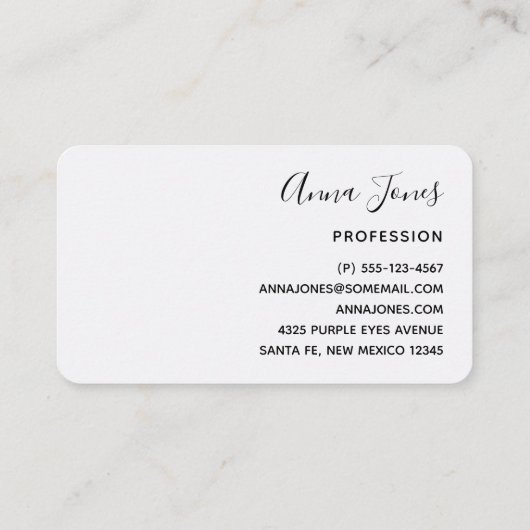 Glamoureuze Paarse ogen en Waterverf van Brows Visitekaartje (Achterkant)