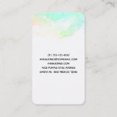 Glamoureuze Paarse ogen en Waterverf van Brows Visitekaartje (Achterkant)