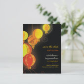 Glamoureuze papieren lampions die de datum opslaan save the date (Staand voorkant)