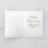 Glamoureuze pensioen Gold Glitter Kaart (Binnen)