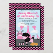 Glamoureuze Poedel Hond in Parijs Kids Verjaardag Kaart (Voorkant / Achterkant)