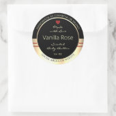 Glamoureuze Product Verpakkingsetiketten Zwart en  Ronde Sticker (Tas)