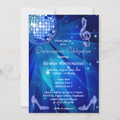 Glamoureuze Quinceañera Disco Ball en Sparkle Heel Kaart (Achterkant)