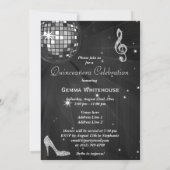 Glamoureuze Quinceañera Disco Ball en Sparkle Heel Kaart (Achterkant)