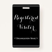 Glamoureuze "Registered Visitor" Badge (Achterkant)