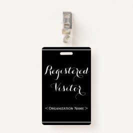 Glamoureuze "Registered Visitor" Badge