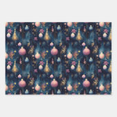 Glamoureuze Retro Bauble Gift Wrap Inpakpapier Vel (Voorkant 2)