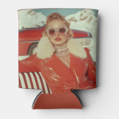 Glamoureuze retro winterstijl in alpine setting blikjeskoeler (Voorkant)