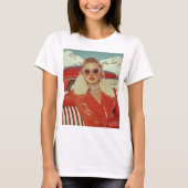 Glamoureuze retro winterstijl in alpine setting t-shirt (Voorkant)