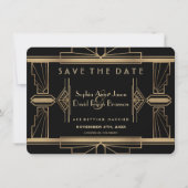 Glamoureuze Roaring 20's Geweldige Save The Date (Voorkant)