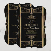 Glamoureuze Roaring 20's Verjaardagsfeestje Kaart (Voorkant / Achterkant)