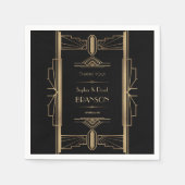 Glamoureuze Roaring Twenties Great Gatsby-huwelijk Servet (Voorkant)