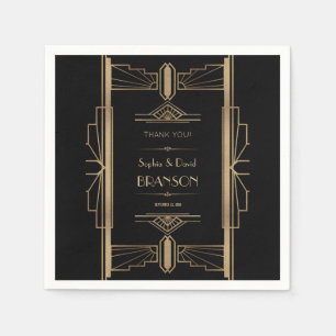 Glamoureuze Roaring Twenties Great Gatsby-huwelijk Servet