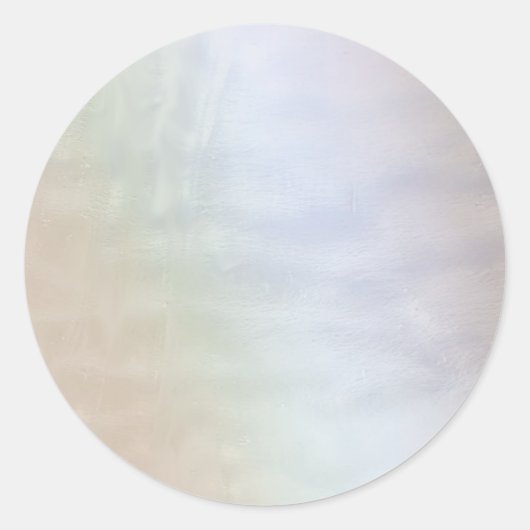 Glamoureuze romantische iriserende parel holografi ronde sticker (Voorkant)