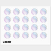 Glamoureuze romantische iriserende parel holografi ronde sticker (Vel)