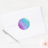 Glamoureuze romantische iriserende parel holografi ronde sticker (Envelop)
