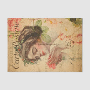  Glamoureuze Roos Floral Frans Tissuepapier