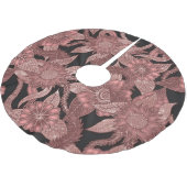 Glamoureuze Roos Gold Black Glitter Flowers Kerstboom Rok (Gekanteld)