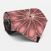 Glamoureuze Roos Gold Black Glitter Flowers Stropdas (Opgerold)