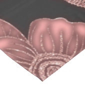 Glamoureuze Roos Gold Black Glitter Flowers Tafelkleed (Gekanteld)