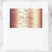 Glamoureuze Roos Gold Product Labels Logo Initiale (Tas)