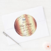Glamoureuze Roos Gold Product Labels Logo Initiale (Envelop)