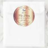 Glamoureuze Roos Gold Product Labels Logo Initiale (Tas)