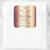 Glamoureuze Roos Gold Product Labels Logo Initiale (Tas)