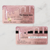 Glamoureuze Roos Gold Thick Glitter Drips Credit Visitekaartje (Voorkant / Achterkant)