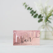Glamoureuze Roos Gold Thick Glitter Druppelt Haar Visitekaartje (Staand voorkant)