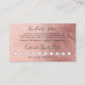 Glamoureuze Roos Gold Thick Glitter Druppelt Loyal Klantenkaartje (Achterkant)