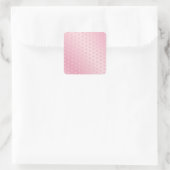 Glamoureuze roze brillenglede Sjabloon elegante kl Vierkante Sticker (Tas)