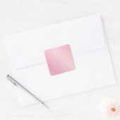 Glamoureuze roze brillenglede Sjabloon elegante kl Vierkante Sticker (Envelop)