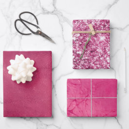 Glamoureuze Roze Bruiloftsborrel voor Meisjes Inpakpapier Vel
