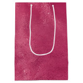 Glamoureuze Roze Bruiloftsfeest Medium Cadeauzakje (Achterkant)