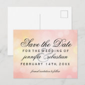 Glamoureuze roze CHIC Bokeh licht bruiloft Briefkaart (Voorkant / Achterkant)