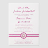 Glamoureuze Roze Chique Elegante Traditionele Bat Vellum Uitnodigingen (Voorkant)
