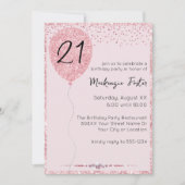 Glamoureuze roze Glitter & Diamanten Verjaardagsba Kaart (Voorkant)