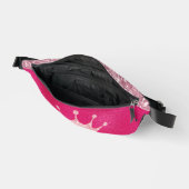 Glamoureuze roze glitter prinses kroon heuptasje (Open)