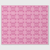 Glamoureuze Roze Glitter Skull en Crossbones Cadeaupapier (Vlak)