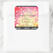 Glamoureuze roze goudkleurige etiketten op product (Tas)