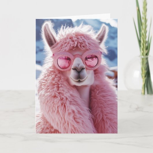 Glamoureuze Roze Llama - Winter Mode Icon (Voorkant)