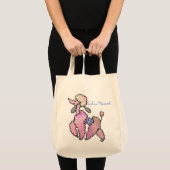 Glamoureuze roze poedel Mode Hound - gepersonalise Tote Bag (Voorkant (product))
