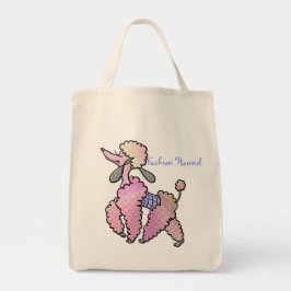 Glamoureuze roze poedel Mode Hound - gepersonalise Tote Bag