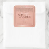 Glamoureuze roze productverpakkingslabels Roos Gol Vierkante Sticker (Tas)